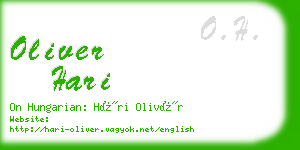 oliver hari business card